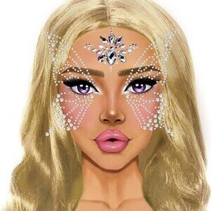 Butterfly face jewels
